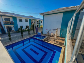 700m da PRAIA, 2 quartos, Piscina, WiFi, Churrasqueira privativa, até 6 pessoas, Estacionamento Gratuito para 1 carro